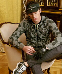 MARK & LONA Pantera Prism Knit Zip Hoodie �b MEN �}�[�N�A���h���i �g�b�v�X �j�b�g �z���C�g �u���b�N�y���������z