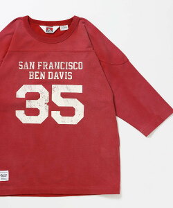 BEN DAVIS / WHITE LABEL �yBEN DAVIS(�x���f�C�r�X)�zVNTG FOOTBALL TEE / T�V���c �N���[�l�b�N ������ �i���o�����O �v�����g ���j�Z�b�N�X ���H �i�o�� �g�b�v�X �J�b�g�\�[�ET�V���c �l�C�r�[ ���b�h �z