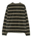 【別注】Healthknit / ボーダー ベロア ヘンリーネック