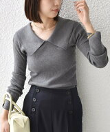 SHIPS Colors 《予約》【WEB限定 】＜手洗い可能＞ビッグ カラー リブ ニット◆ シップス トップス ニッ…