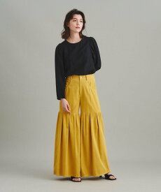 【SALE／60%OFF】GRACE CONTINENTAL コーデュロイフレアパンツ グレースコンチネンタル パンツ その他のパンツ イエロー ブラック【送料無料】