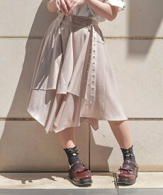 【SALE／50%OFF】axes femme ボリューム*アシメヘムSK アクシーズファム スカート その他のスカート カーキグリーン ブルー ピンク