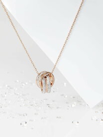 SWAROVSKI 【公式】【スワロフスキー】Further ペンダント, パヴェ, インターロッキングサークル, ホワイト, ローズゴールドトーン・プレーティング スワロフスキー アクセサリー・腕時計 ネックレス ホワイト【送料無料】