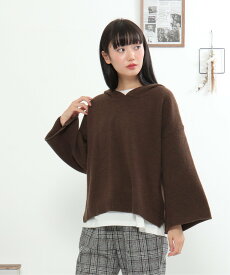 【SALE／60%OFF】VENCE share style フード付きニットプルオーバー ヴァンス エクスチェンジ 福袋・ギフト・その他 福袋 ブラウン