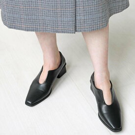 RiiiKa Uカットパンプス リーカ シューズ・靴 パンプス ブラック ベージュ ホワイト【送料無料】