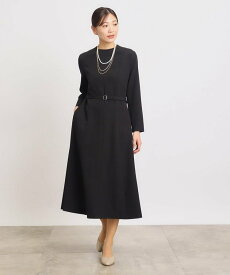 【SALE／49%OFF】grove 着疲れ知らずの2WAYストレッチワンピース グローブ ワンピース・ドレス その他のワンピース・ドレス ブラック ベージュ ネイビー【送料無料】