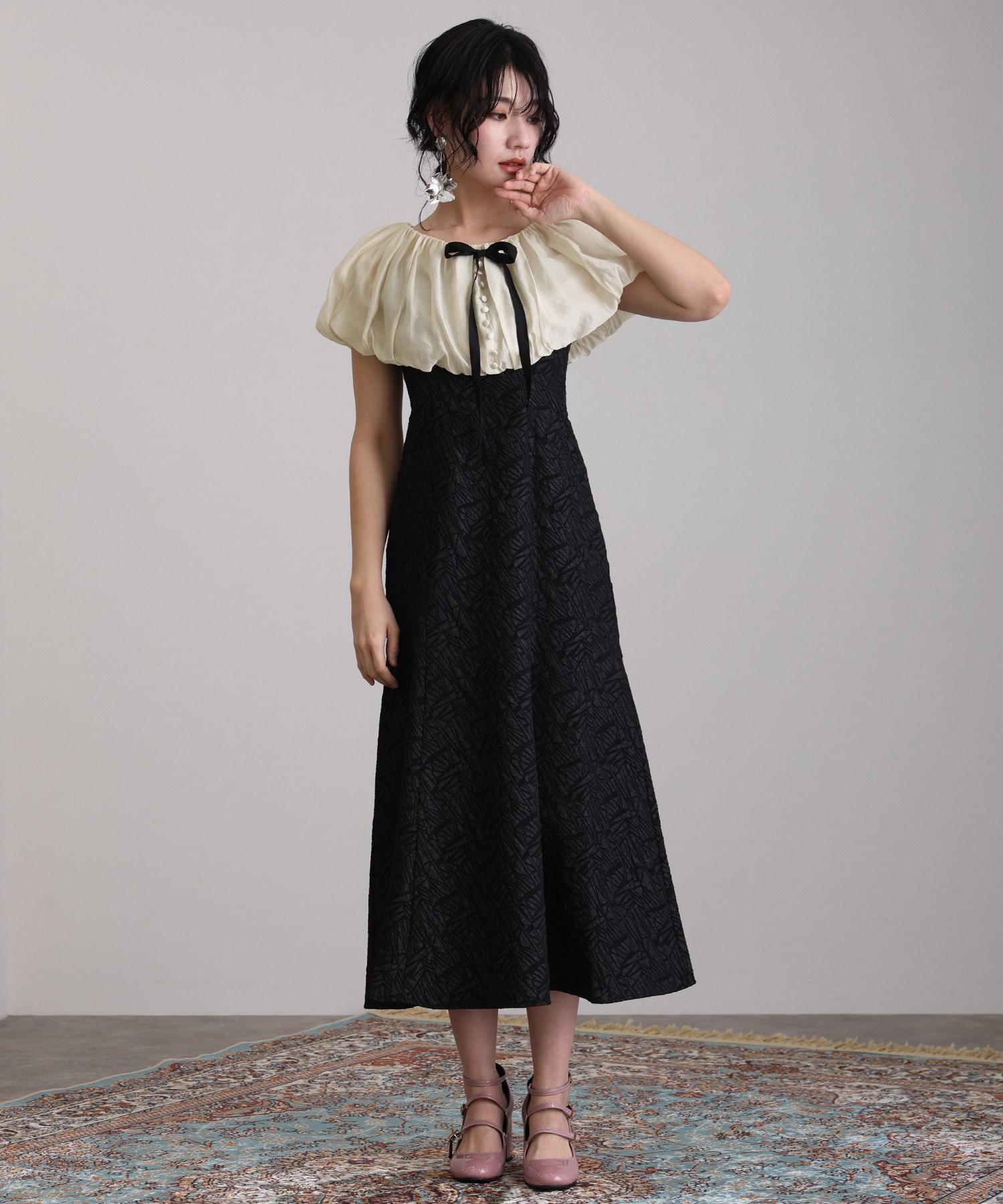 PourVous｜マルチケープジャガードドレス | Rakuten Fashion(楽天 