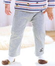 【スララク/防汚加工/オーガニックコットン/ゆったりめ】前後フリーで時短!パパパッと穿ける前向きパンツ(80~120cm)