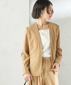 【SALE／40%OFF】SHIPS WOMEN ＜手洗い可能＞FUNCTIONAL カラーレス ジャケット(セットアップ対応) シップス スーツ・フォーマル スーツジャケット ネイビー ベージュ【送料無料】