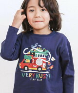 【SALE／14%OFF】SLAP SLIP 【スララク/防汚加工/オーガニックコットン】わくわくデザイン男の子長袖Tシ…