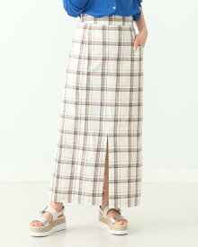 【SALE／70%OFF】BEAMS HEART BEAMS HEART / スリット ペンシルスカート ビームス アウトレット スカート ロング・マキシスカート ベージュ グリーン