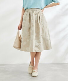 【SALE／50%OFF】ROPE' PICNIC フラワージャガードスカート ロペピクニック スカート その他のスカート ベージュ ネイビー