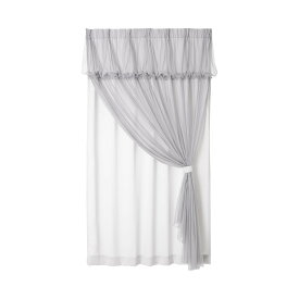 Francfranc チュールバルーン ダブルカーテン H2000×W1000(レース&ドレープ/既製) フランフラン インテリア・生活雑貨 カーテン グレー【送料無料】