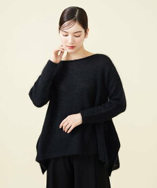 Sybilla 【blue&black】ハンカチヘムモヘヤプルオーバー シビラ トップス ニット ネイビー ベージュ ブラック【送料無料】