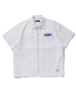 �ySALE�^30%OFF�zXLARGE ZIP UP S/S WORK SHIRT �G�N�X�g�����[�W �g�b�v�X �V���c�E�u���E�X �O���[�� �u���b�N �z���C�g�y���������z
