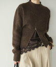 ヘムジップ ショートニットトップス chw25a133