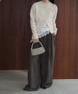 ヘムジップ ショートニットトップス chw25a133