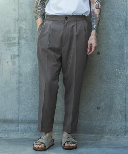 MR.OLIVE QUICK-DRYING TAFFETA /2TACK TAPERED EASY PANTS �~�X�^�[�I���[�u �p���c �X���b�N�X�E�h���X�p���c �u���E�� �u���b�N�y���������z