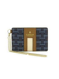 LANVIN COLLECTION フェリア パスケース マルショウ エンドウ 財布・ポーチ・ケース その他の財布・ポーチ・ケース ネイビー ブラウン【送料無料】