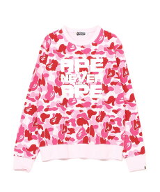 A BATHING APE ABC CAMO ASNKA CREWNECK ア ベイシング エイプ トップス スウェット・トレーナー ブルー グリーン ピンク【送料無料】