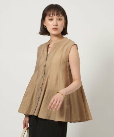 【SALE／40%OFF】UNITED ARROWS green label relaxing フレア ノースリーブ ブラウス ユナイテッドアローズ グリーンレーベルリラクシング トップス シャツ・ブラウス レッド ベージュ ホワイト ブラック【送料無料】