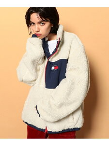 【SALE/40%OFF】TOMMY HILFIGER (U)TOMMY HILFIGER(トミーヒルフィガー) リバーシブルシェルパジャケット トミーヒルフィガー コート/ジャケット コート/ジャケットその他 ネイビー ホワイト レッド【送料無料】
