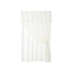 Francfranc チュールバルーン ダブルカーテン H1780×W1000(レース&ドレープ/既製) フランフラン インテリア・生活雑貨 カーテン ホワイト【送料無料】