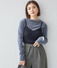 【SALE／30%OFF】SHIPS WOMEN 【SHIPS別注】ANNUAL:ニット ビスチェ ◇ シップス トップス ニット ネイビー ベージュ【送料無料】