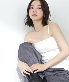 NATURAL BEAUTY BASIC カップ付きリブキャミソール ナチュラルビューティベーシック トップス カットソー・Tシャツ ホワイト ブラック グレー【送料無料】