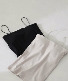 NATURAL BEAUTY BASIC カップ付きリブキャミソール ナチュラルビューティベーシック トップス カットソー・Tシャツ グレー ブラック ホワイト【送料無料】