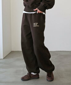 ANME ANME エンブロイダリー ロゴ 裏毛 スウェット パンツ ANME アンメ アンドミー パンツ ジャージ・スウェットパンツ グレー ホワイト ブラック ネイビー ブラウン【送料無料】