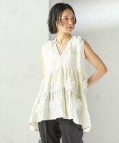 新品 TORRAZZO DONNA×Shikinaフローラルシアーフレアトップス 楽天市場 