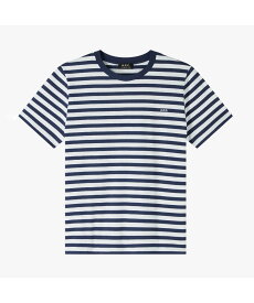 【SALE／50%OFF】A.P.C. Standard APC 刺繍入りボーダーTシャツ アー・ぺー・セー トップス カットソー・Tシャツ ネイビー【送料無料】