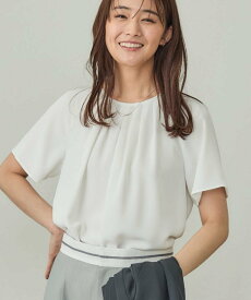 【SALE／30%OFF】INDIVI 【UVケア】タックブラウス インディヴィ トップス シャツ・ブラウス ネイビー ホワイト ピンク【送料無料】