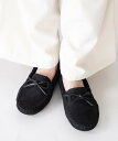 SoLeVie もこもこファー リボンモカシンシューズ アタガール シューズ・靴 モカシン・デッキシューズ ブラウン グレー…