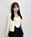 INGNI 【WEB限定】リボンキャミ+ニットカーディガン セット イング トップス アンサンブル ホワイト ブラック ピンク…
