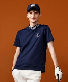 23区GOLF 【MEN】【吸水速乾・UVケア】衿ロゴ モックネックシャツ ニジュウサンクゴルフ トップス カットソー・Tシャツ ネイビー ホワイト グレー【送料無料】