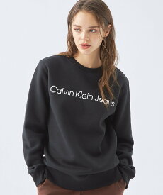 Calvin Klein Jeans (M)【公式ショップ】 カルバンクライン ロゴ クルーネック スウェットシャツ Calvin Klein Jeans J322333 カルバン・クライン トップス スウェット・トレーナー ブラック ホワイト【送料無料】