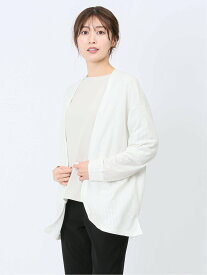 【SALE／11%OFF】m.f.editorial UVカット リブトッパーカーディガン タカキュー トップス カーディガン グレー ネイビー