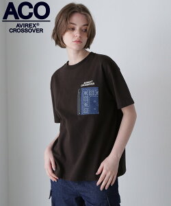 �ySALE�^20%OFF�zAVIREX �sCROSSOVER�tDENIM POCKET T-SHIRT / �N���X�I�[�o�[ �f�j�� �|�P�b�g T�V���c �A���B���b�N�X �g�b�v�X �J�b�g�\�[�ET�V���c �u���b�N �z���C�g �O���[���y���������z
