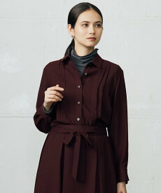 【SALE／40%OFF】自由区 L 【SHIHOさん着用】TWハイツイストビエラタックディテール ブラウス ジユウク トップス シャツ・ブラウス グレー ワインレッド【送料無料】