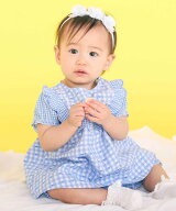 SLAP SLIP BABY 【お揃い】ハートギンガムチェックスカラップフリルワンピース+ブルマセットアップベビー…