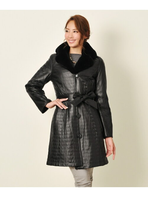 Sankyoshokai ラム革 レッキスファーリバーシブルコートレザー レディース Rakuten Fashion 楽天ファッション 旧楽天 ブランドアベニュー T