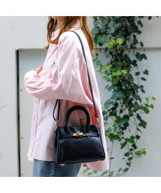 Rouge vif la cle 【AULENTTI/オウレンティ】2WAY レザーミニバッグ / ベルト付きレザ ルージュ・ヴィフ ラクレ バッグ ショルダーバッグ ブラック【送料無料】