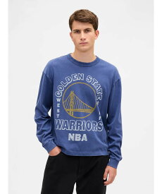 GAP (U)NBA ゴールデンステイト ウォリアーズ クロップドグラフィックTシャツ ギャップ トップス カットソー・Tシャツ ブルー【送料無料】