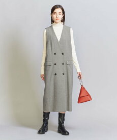 BEAUTY&YOUTH UNITED ARROWS ツイル ジャンパースカート&ジレ -2WAY- ビューティー＆ユース　ユナイテッドアローズ ワンピース・ドレス ジャンパースカート グレー ブラック【送料無料】