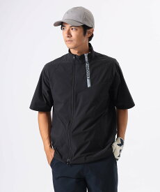 【SALE／50%OFF】BEAMS GOLF ORANGE LABEL ORANGE LABEL / ダブルジップ 半袖ピステ【撥水・STRETCH】 ビームス ゴルフ トップス ベスト・ジレ ブラック ネイビー【送料無料】