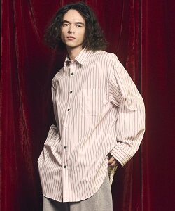 MAISON SPECIAL �yItalian Dead Stock Fabric�zPrime-Over Regular Collar Shirt Coat ���]���X�y�V���� �g�b�v�X �V���c�E�u���E�X �u���b�N �O���[�y���������z