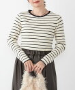 SHIPS Colors:<手洗い可>ボーダー リブ クルーネック ニット◇