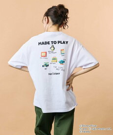 【SALE／50%OFF】FREAK'S STORE 【TOY STORY/トイ・ストーリー】 別注 バックプリント クルーネックTシャツ / MADE TO PLAY 【限定展開】 フリークスストア トップス カットソー・Tシャツ ホワイト ネイビー グレー ブラック